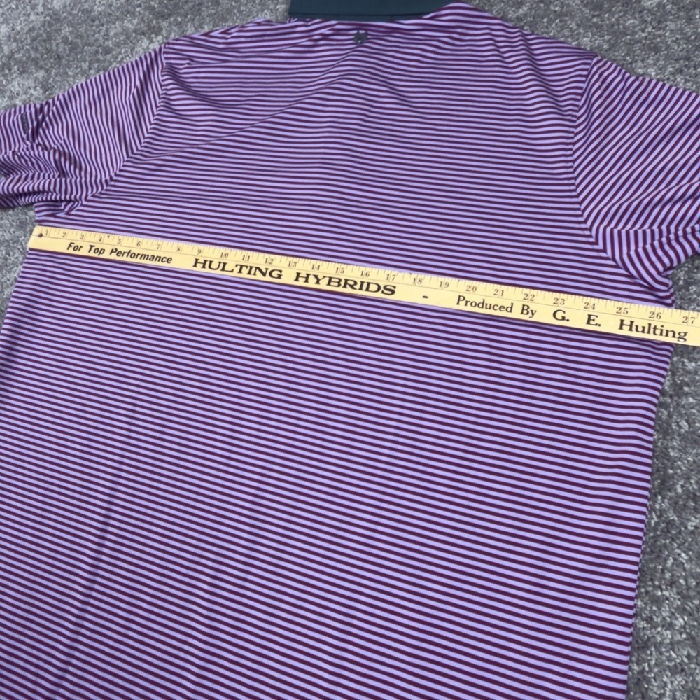 GREYSON GOLF Performance Golf Polo Shirt Men's Size XXL Purple Stripes Logo - Picture 7 of 8